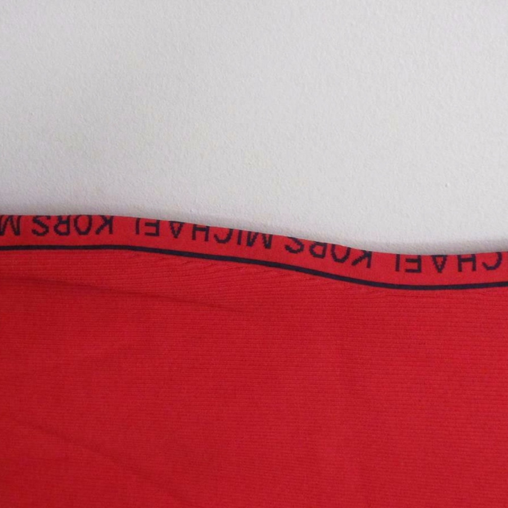 NWT Michael Kors Logo Tape Dress- Scarlet- Medium - Picture 3 of 5